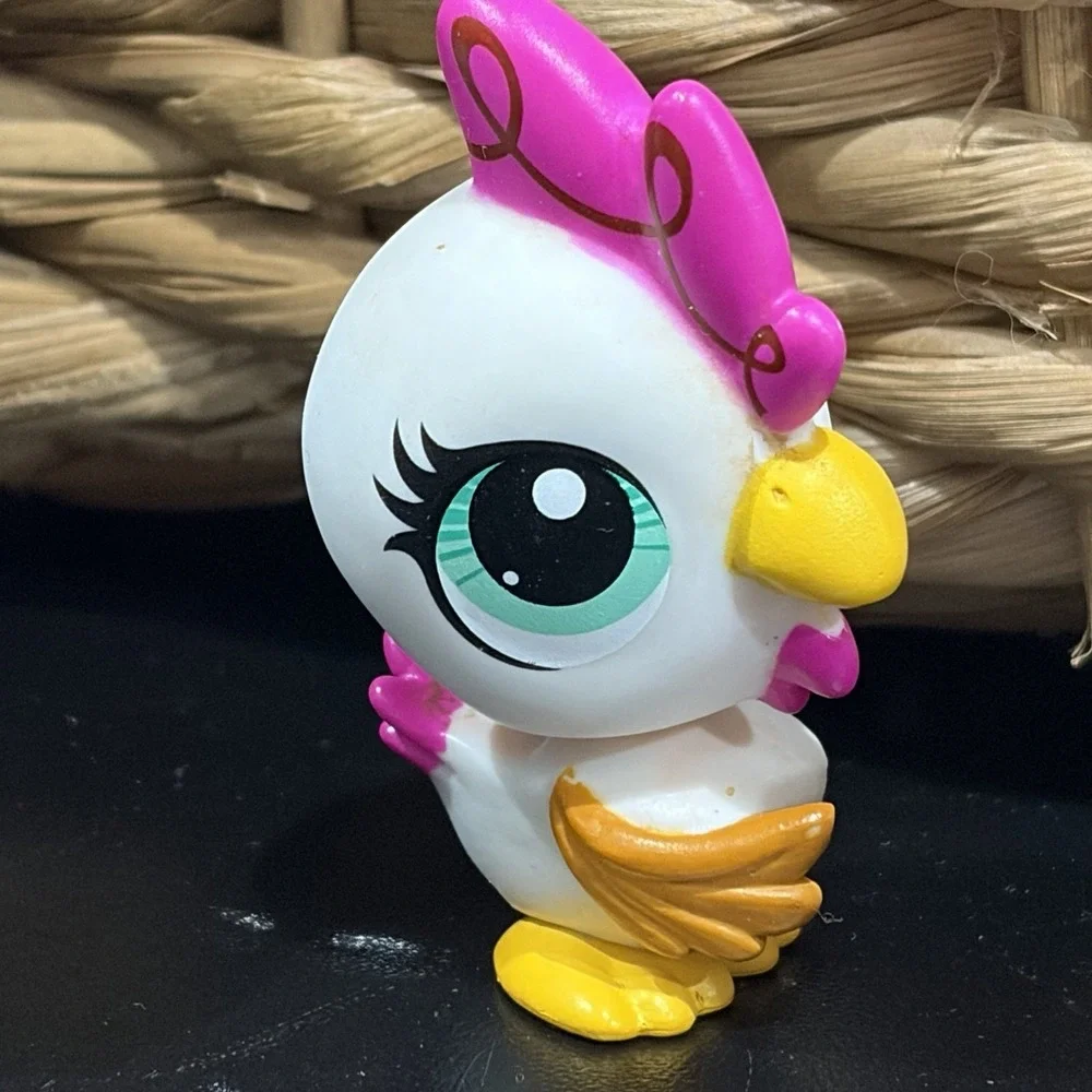 Littlest Pet Shop LPS Bird Lot 4 Figures Robin Peacock‎ Rooster Hasbro Authentic
